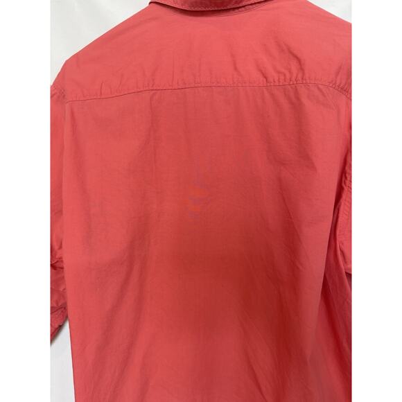 Scotch & Soda Womens Button Blouse Size L Salmon Puff Sleeve Preppy Golf Resort - Picture 9 of 11
